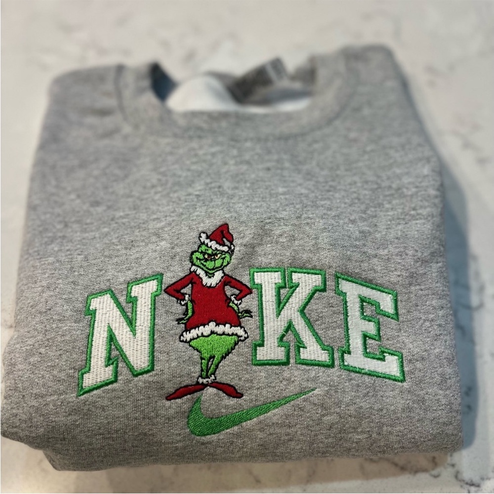 Nike Grinch Christmas Gray Sweatshirt